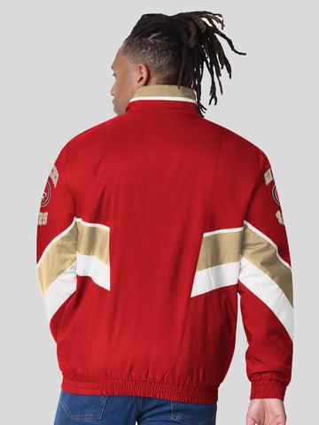 Starter Scarlet San Francisco 49ers Captain Satin Varsity Jacket