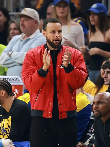 Steph Curry Red Varsity Jacket