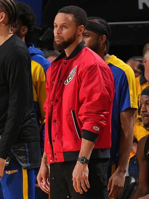 Steph Curry Varsity Jacket Red