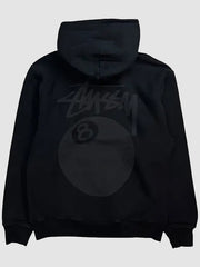 Stussy 8Ball Pig Dyed Hoodie Black