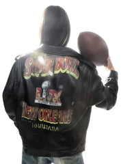 Super Bowl LIX Tabitha Oversized Moto Jacket