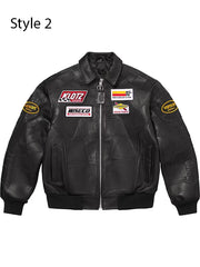 Supreme Spider man Leather Jacket