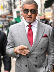 Sylvester Stallone NYC 2025 Grey Blazer 1