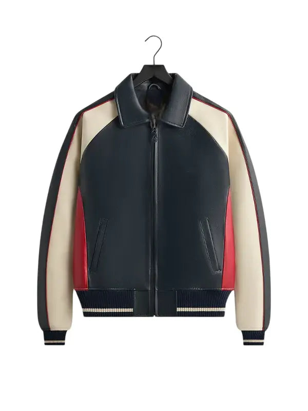 Team USA Leather Bomber Jacket