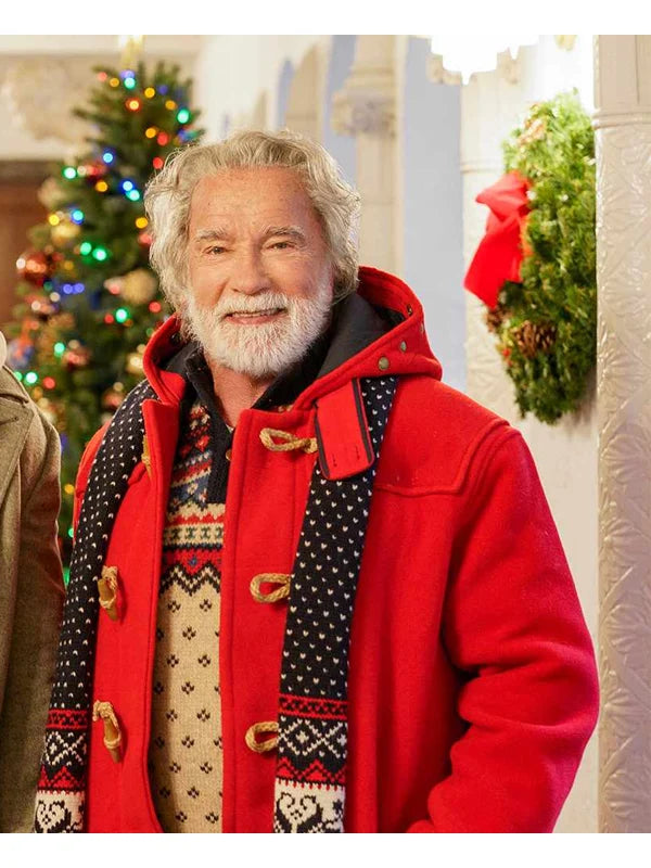 The Man with the Bag Arnold Schwarzenegger Red Coat