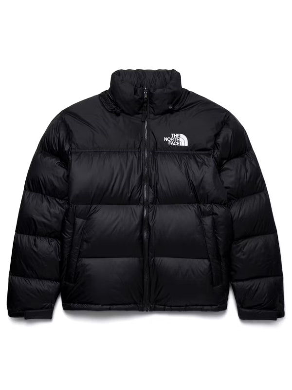 1996 Retro Nuptse inspired black puffer jacket front view
