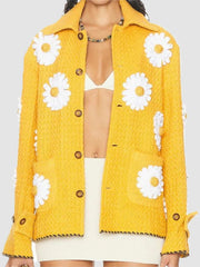 John Legend Yellow Daisy Applique Jacket