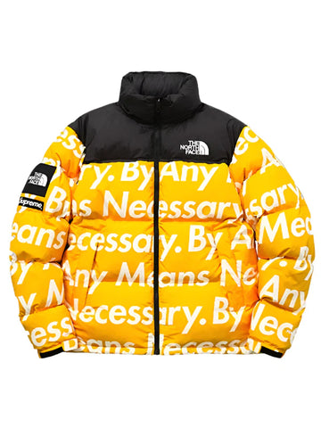 The North Face Supreme By Any Means Necessary Nuptse Yellow Jacket