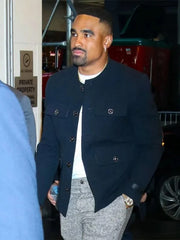 The Today Show Jalen Hurts Black Tweed Jacket