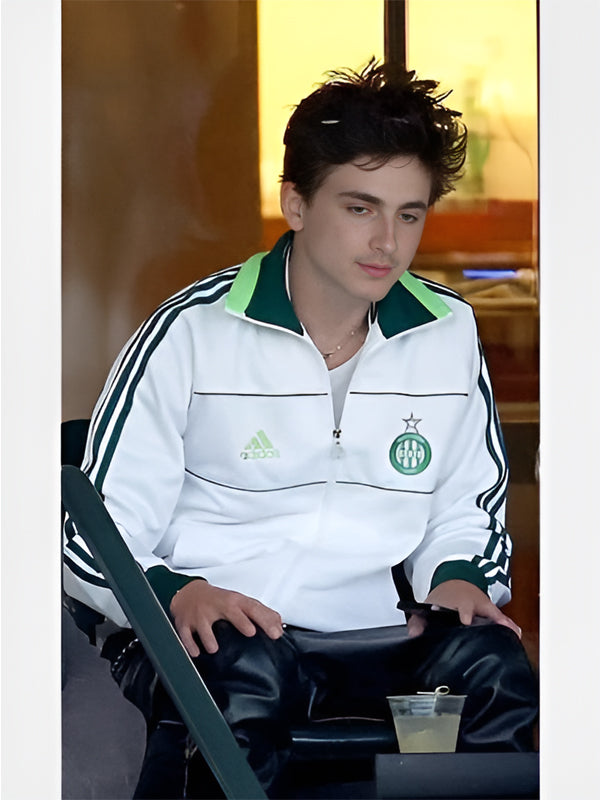 Timothee Chalamet Saint Etienne Adidas Jacket White  