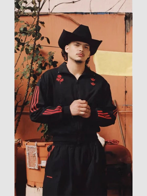 Willy Chavarria x Adidas Black Knit Track Jacket