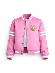 Women Minnesota Timberwolves pink Full-Snap Varsity Jacket