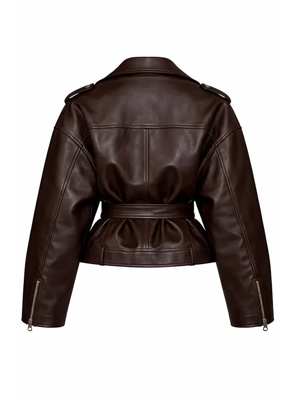 Women’s Oversized Leather Jacket