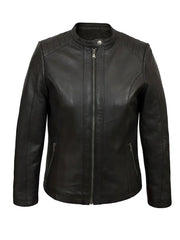 Womens Black Biker Jacket