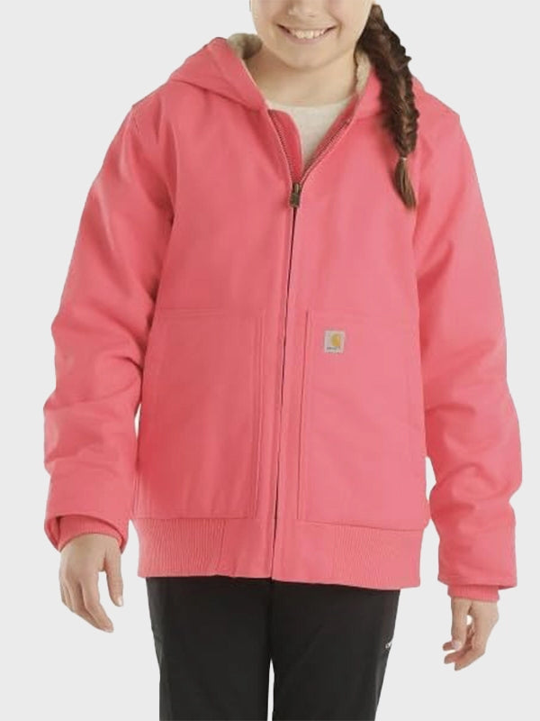 Pink Carhartt Sherpa Lined Hooded Active Jacket