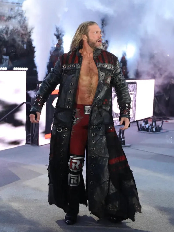 Black Leather Duster Coat Edge Royal Rumble