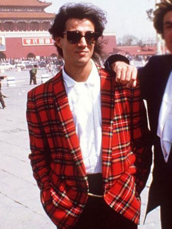 Andrew red tartan plaid blazer