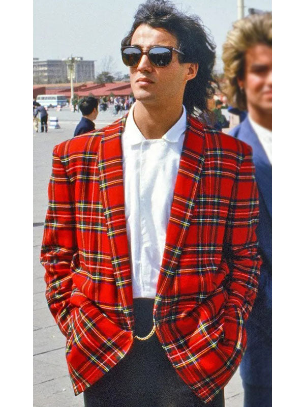 Andrew Ridgeley 80s style blazer men