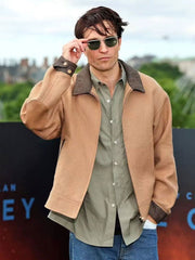 Robert Pattinson The Odyssey 2026  Beige Jacket