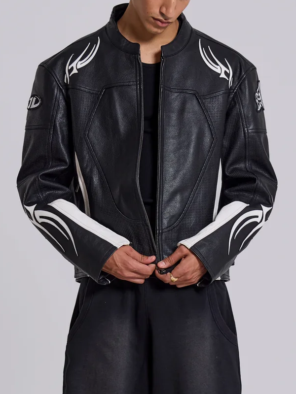 Adults Season 2 tribal flame jacket zipping front view