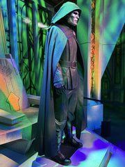 Robert Downey Jr Doctor Doom green leather cloak three quarter view