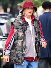 Cameron Diaz camo puffer vest Bad Day movie front view