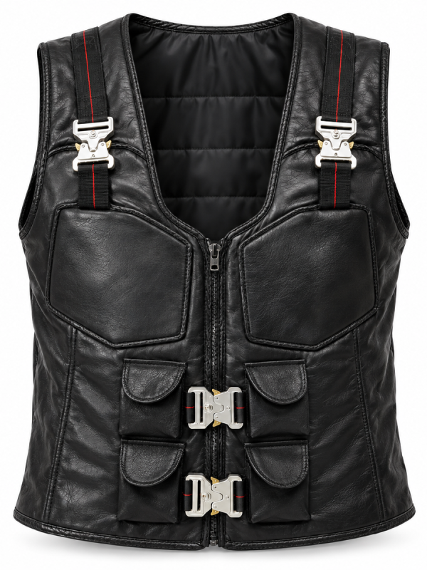 Wesley Snipes Blade notch lapel leather coat