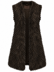 Blood of Dawnwalker Outlaw's Heavy Garb long fur vest product photo front view