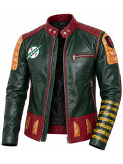 Temuera Morrison Boba Fett padded shoulder biker jacket