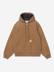 Carhartt WIP brown canvas hooded jacket