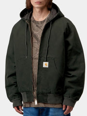 Carhartt WIP dark green canvas jacket