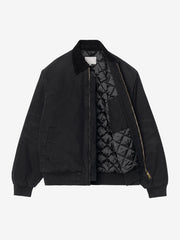Black jacket with quilted interior