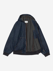 Carhartt WIP black denim hooded jacket
