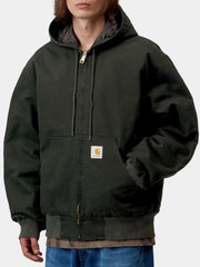 Carhartt WIP green zip front coat