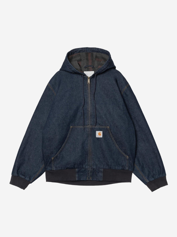 Carhartt WIP washed blue brass zip jacket