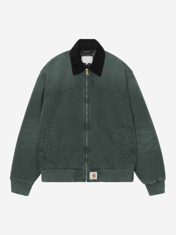 Boxy fit green workwear jacket