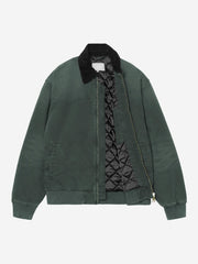 Green jacket showing quilted lining