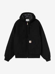 Carhartt WIP black hooded canvas jacket