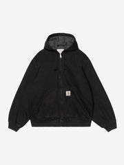 Carhartt WIP washed black denim hooded jacket