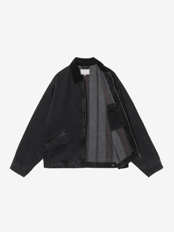 Carhartt WIP black plaid lined jacket