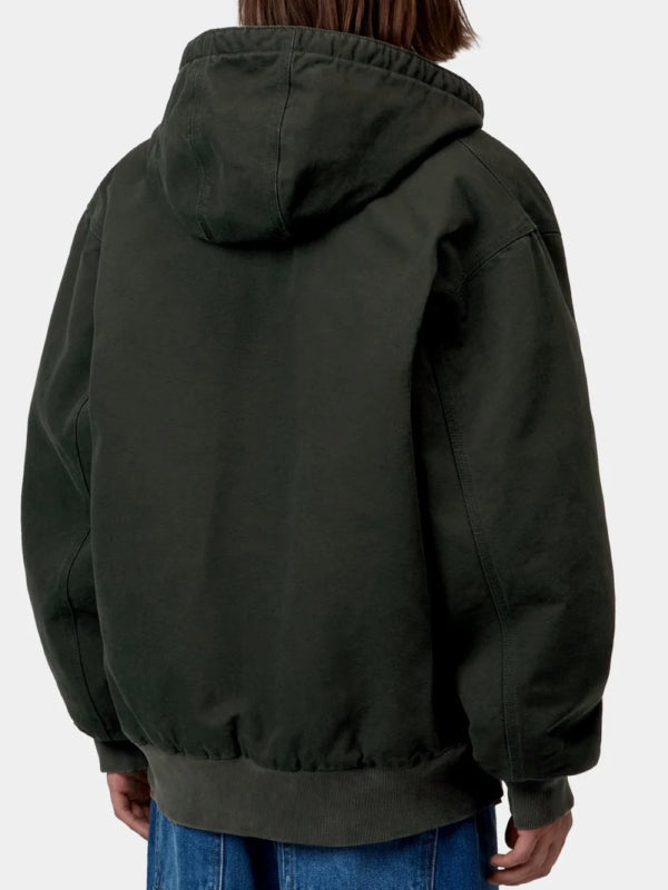 Carhartt WIP green hooded work jacket