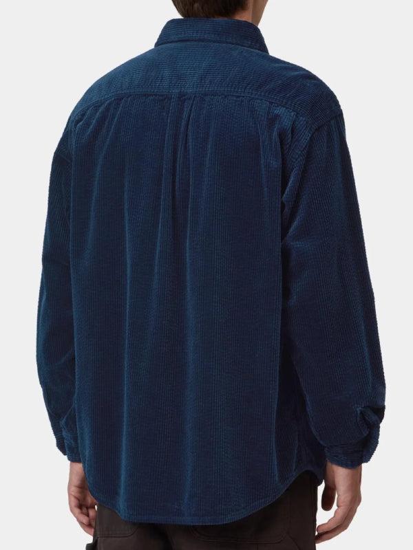 Carhartt WIP navy ribbed overshirt