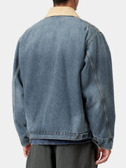 Carhartt WIP washed blue corduroy trim jacket