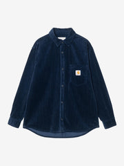 Carhartt WIP navy chest pocket shirt