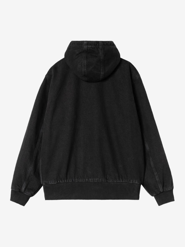 Carhartt WIP black drawstring hood denim jacket