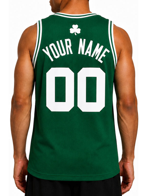 Celtics green honeycomb mesh jersey front view close up default