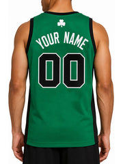 Celtics jersey back view custom name number placeholder