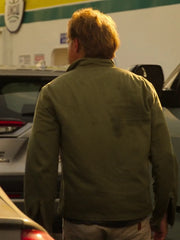 Outer Banks Chandler Groff olive green shirt jacket back view