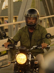 J Anthony Crane Chandler Groff green jacket motorcycle scene