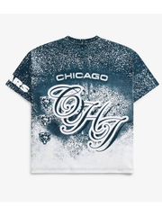Chicago Bears jumbo print sublimation tee back view flat lay